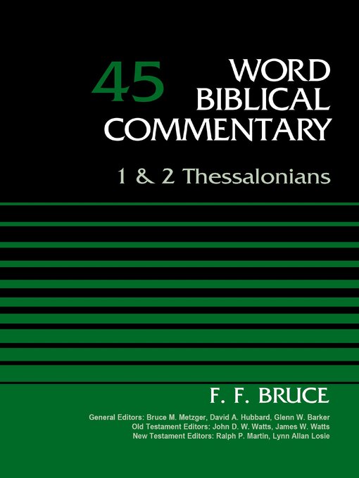 Title details for 1 and 2 Thessalonians, Volume 45 by F. F. Bruce - Available
